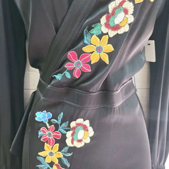 Etro Embroidered Wrap Dress - Picture 6 of 16